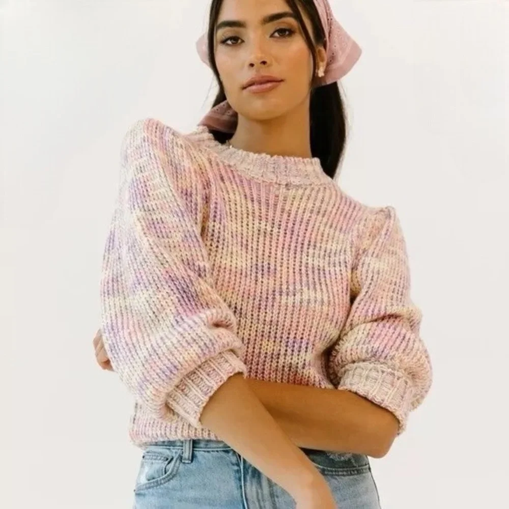 All in Favor PASTEL MARLED SWEATER